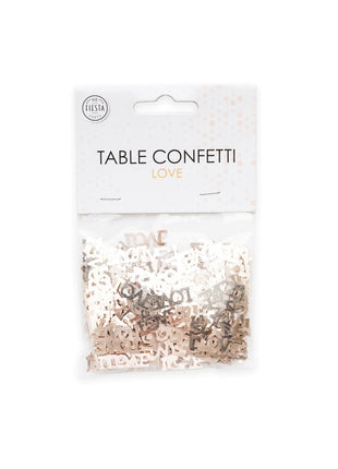 Table confetti - 14 grams - Love - rose gold