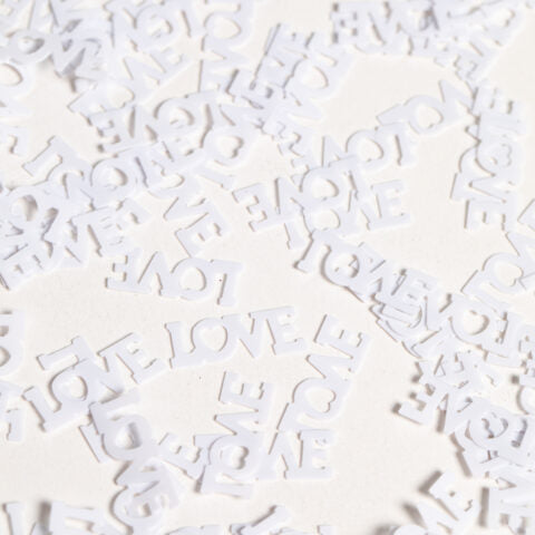 Tafelconfetti - 14 gram - Love - wit