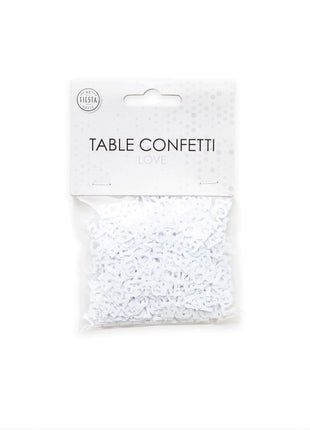 Table confetti - 14 grams - Love - white