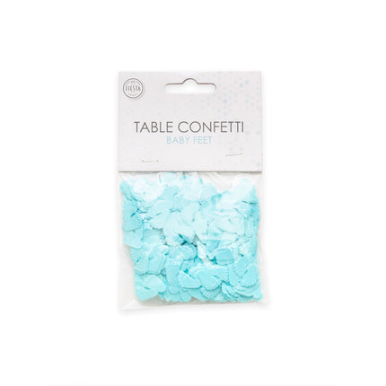 Blauwe baby voetjes Tafelconfetti - 14 gram