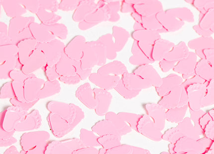 Roze baby voetjes Tafelconfetti - 14 gram