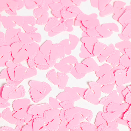 Roze baby voetjes Tafelconfetti - 14 gram