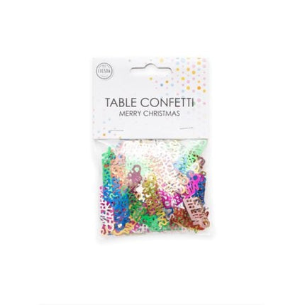 Tafelconfetti - 14 gram - Merry Christmas - gekleurd