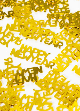 Happy New Year Table Confetti - 14 grams - gold