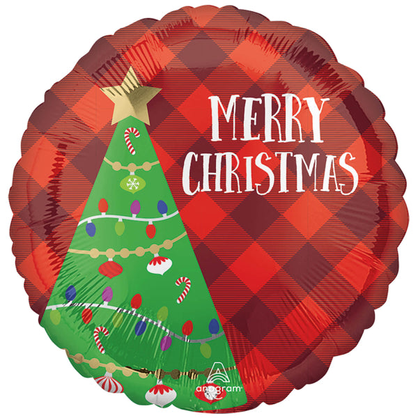 Folieballon Kerstboom Merry Christmas - 45 cm