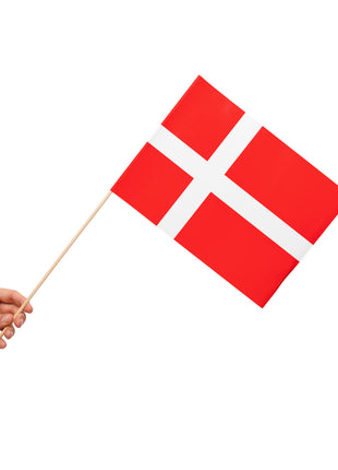 Waving flags Denmark - 10 pieces - 20 x 30 cm