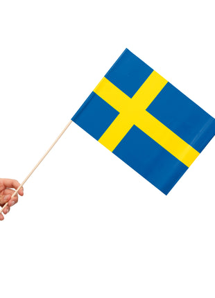 Sweden waving flags - 10 pieces - 20 x 30 cm