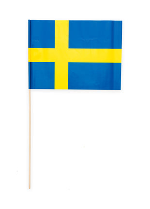 Sweden waving flags - 10 pieces - 20 x 30 cm