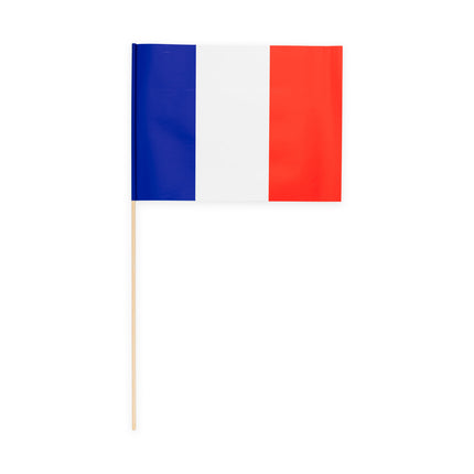 Zwaaivlaggetjes Frankrijk - 10 stuks - 20 x 30 cm