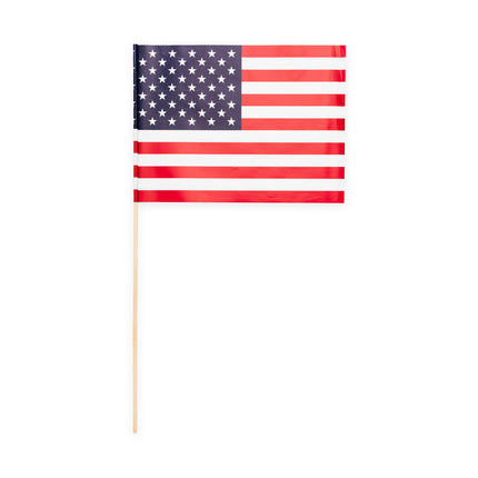 Zwaaivlaggetjes Amerika - 10 stuks - 20 x 30 cm