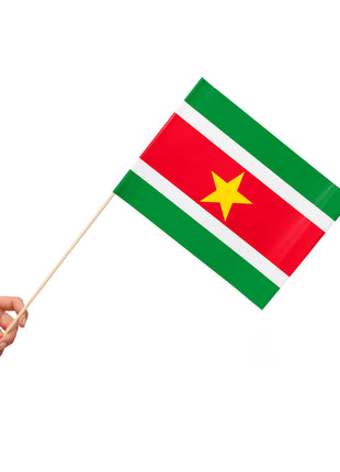 Suriname waving flags - 10 pieces - 20 x 30 cm