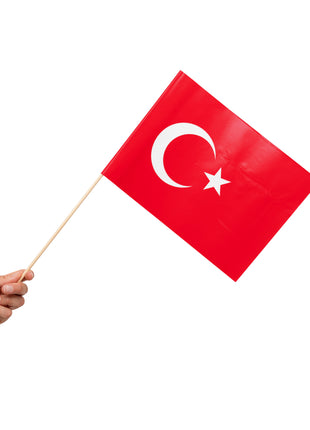 Turkey Waving Flags - 10 pieces - 20 x 30 cm