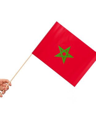 Morocco waving flags - 10 pieces - 20 x 30 cm