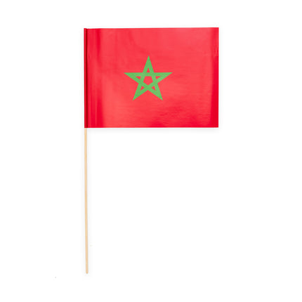 Zwaaivlaggetjes Marokko - 10 stuks - 20 x 30 cm