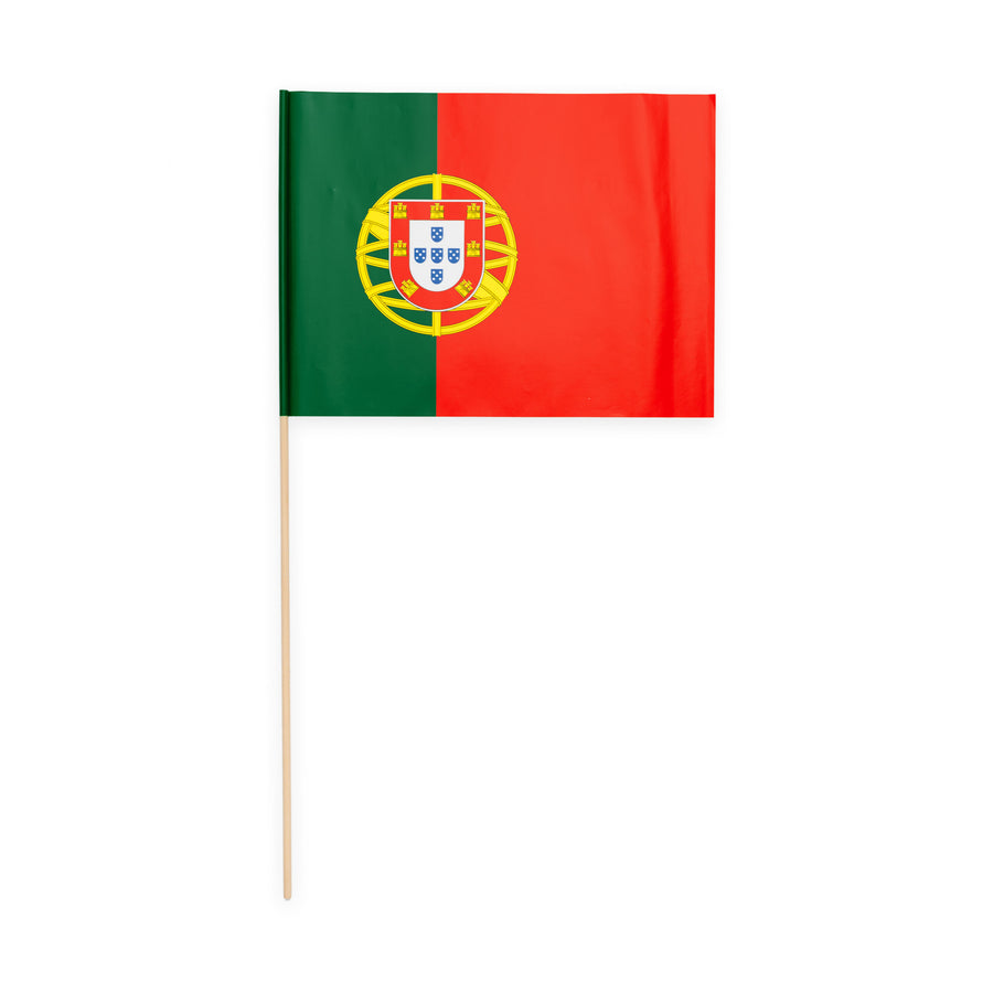 Zwaaivlaggetjes Portugal - 10 stuks - 20 x 30 cm