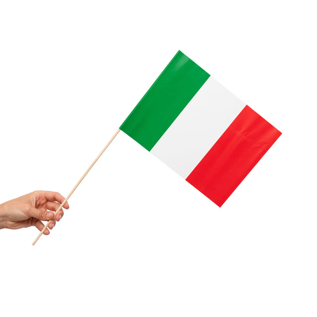 Zwaaivlaggetjes Italië - 10 stuks - 20 x 30 cm
