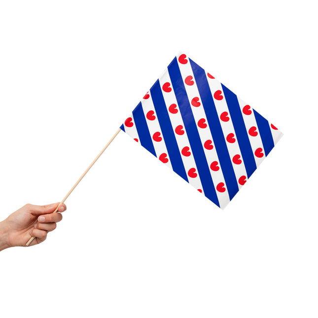 Zwaaivlaggetjes Friesland - 10 stuks - 20 x 30 cm - Pompeblêd