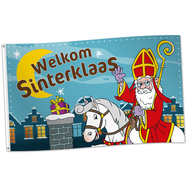 Sinterklaas versiering | vlag - 150 x 90 cm