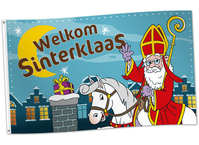 Sinterklaas versiering | vlag - 150 x 90 cm