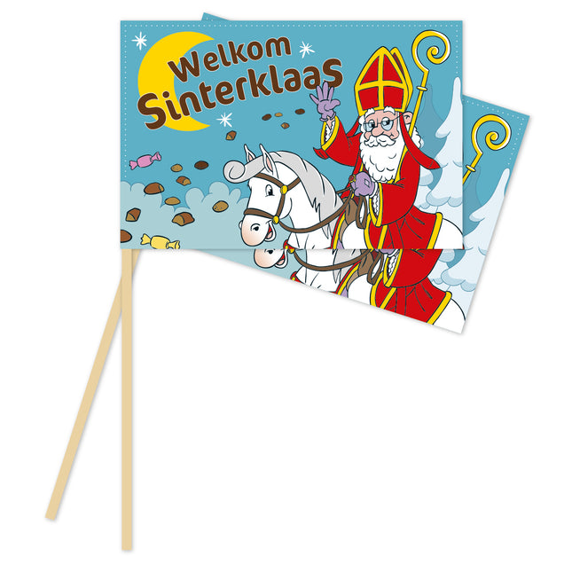 Sinterklaas zwaaivlaggetjes - 10 stuks