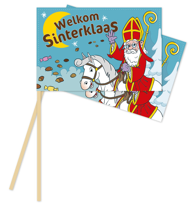 Sinterklaas zwaaivlaggetjes - 10 stuks