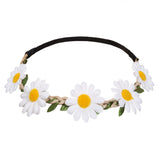 Hippie setje de luxe (hoofdband + partybril + oorbellen en ketting)