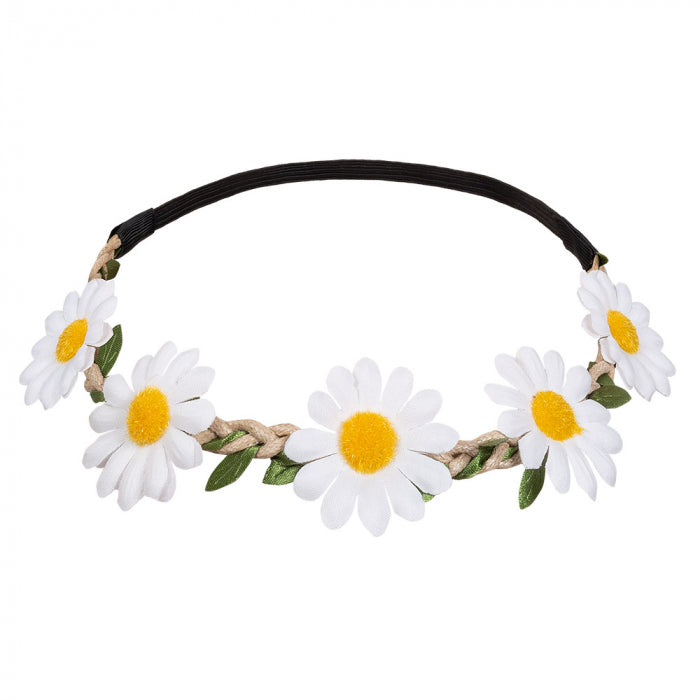 Hippie setje de luxe (hoofdband + partybril + oorbellen en ketting)