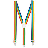 Accessoireset regenboog - partybril + vlinderstrik & bretels