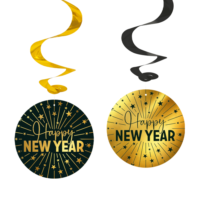 Happy New Year! Swirl slingers - 4 stuks - Golden Celebrations