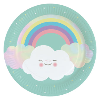 Rainbow & Cloud Bordjes - 8 stuks - 23 cm