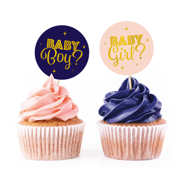 Cocktailprikkers - 12 stuks - Gender Reveal