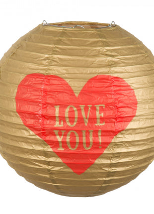 Papierlaterne – 25 cm – Love You