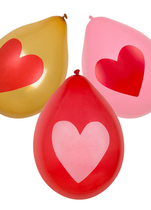 Balloons heart - 6 pieces - 25 cm