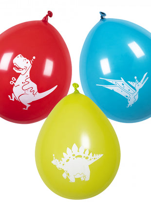 Dino ballonnen - 6 stuks - 25 cm - Party