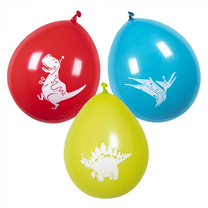 Dino ballonnen - 6 stuks - 25 cm - Party