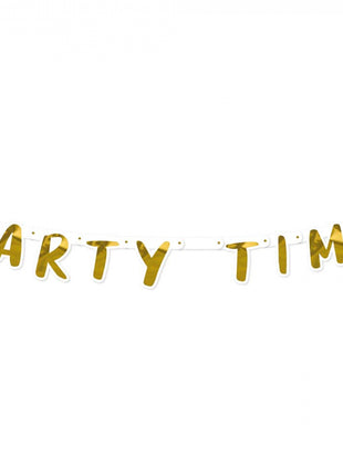 Partytime Buchstabengirlande – 150 cm – Gold