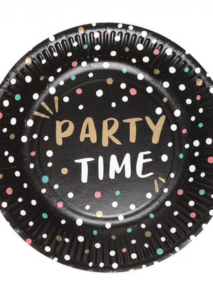 Party Time Paper Plates - 8 pieces - 23 cm