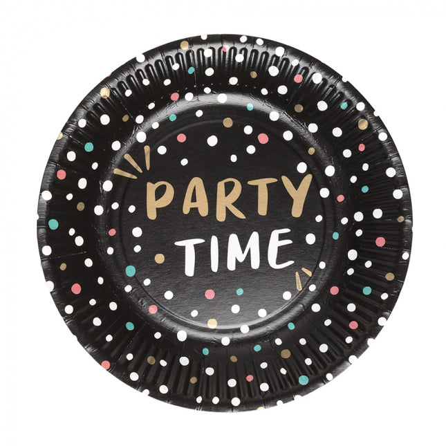 Party Time Papieren bordjes - 8 stuks - 23 cm