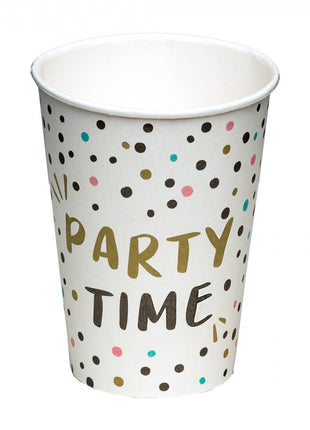 Party Time Paper Cups - 8 pieces - 21 cl