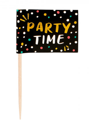 Party time Cocktail sticks - 24 pieces - 7 cm