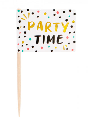 Party time Cocktail sticks - 24 pieces - 7 cm