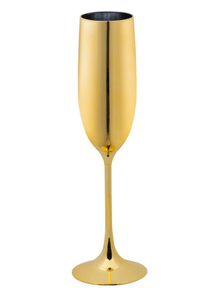 Gouden plastic champagneglas