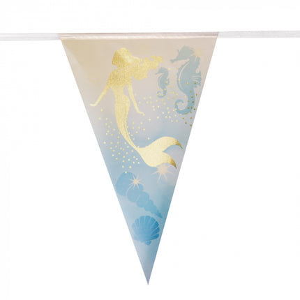 Zeemeermin Folie vlaggenlijn - 4 meter - 30 x 20 cm