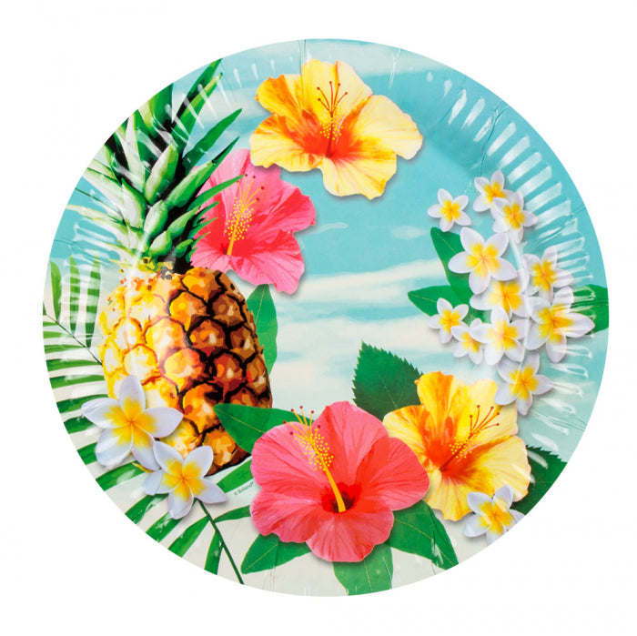 Paradise Papieren bordjes - 10 stuks - 23 cm