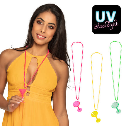 Ketting cocktail shotglaasje - 1 stuk (assorti)