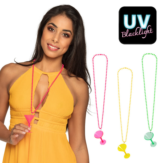 Ketting cocktail shotglaasje - 1 stuk (assorti)