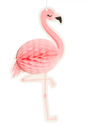 Flamingo Honeycomb Decoration - 27 x 14 cm