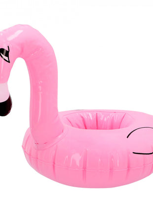 Flamingo Opblaasbare bekerhouder - 18 cm