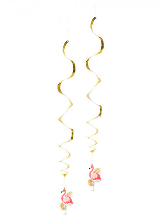 Flamingo Swirl garland - 2 pieces - 85 cm