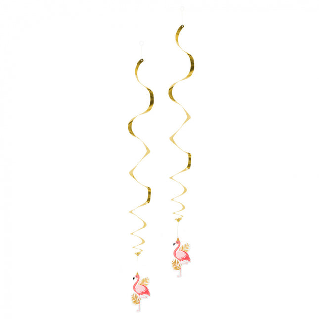 Flamingo Swirl slinger - 2 stuks - 85 cm